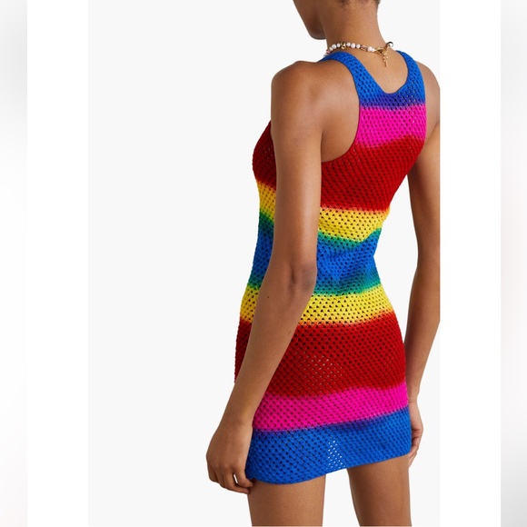 AGR Striped open-knit cotton mini dress - Picture 8 of 9